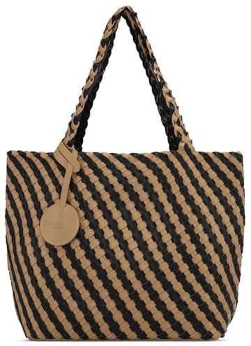 Ilse Jacobsen - Damen - Shopper - BAG06C - Wendbarer Bicolor-Shopper aus geflochtenem Kunstleder