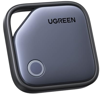 UGREEN Bluetooth FineTracker Tag, 2-Year Replaceable Battery, Compatible with Apple Find My (iOS only), 80dB Alarm Volume, Item Finder and Locator for Keys, Wallet, Luggage, Suitcase and More