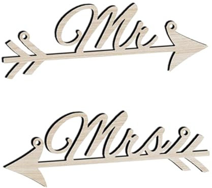 HANABASS 4pièces Panneau De Signalisation Pour Mariage Panneau Fléché Bois Décoration Murale Bois Ornement Indicateur Décorations De Mariage