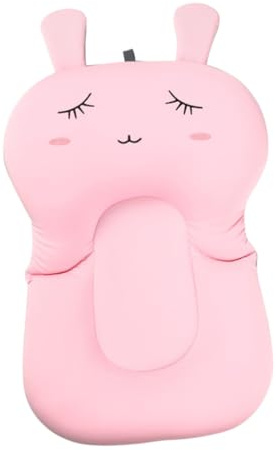 SHOWERORO Cojín De Baño Antideslizante para Bebés Soporte Suave y Cómodo para Recién Nacidos para Ducha y Bañera Color Rosa Princesa