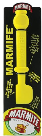 Marmite Marmife Spreader in Yellow - Novelty Jar Scraper Gift - Silicone Spatula Specially Designed for Marmite Jars - Fun Kitchen Gadget