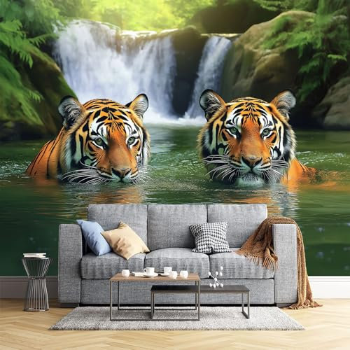 Fotomurales Cascadas Lagos 260X175Cm Papel Pintado Seda Decoración De Pared Decorativos Murales Moderna De Diseno Fotográfico Vida Salvaje 3D Decorativos Murales