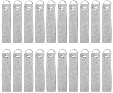 QUARKZMAN Filz Schlüsselanhänger mit Edelstahl Ring, Schlüsselanhänger Rohlinge Bunt Beschriftbare Filzanhänger für DIY, Dekoration, Taschen
