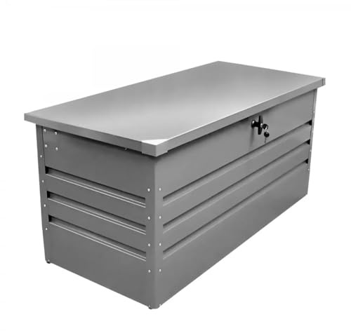Gartenbox Metall - Kissenbox - Auflagenbox - Orto I 400 L Gartenmöbel | Auflagenbox wasserdicht - Kissenbox Outdoor wasserdicht - Aufbewahrungsbox mit Deckel Garten - Geräteschuppen Garten Zubehör