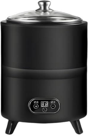Commercial Yogurt Maker with Temperature & Time Control, Yoghurt Maker with 8L/12L Interior, Multi-Functional Yogurt Machine for Garlic, Natto, Pickle, Sweet Rice Wine,Black,8L