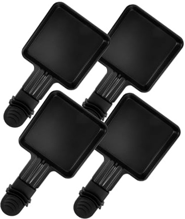 FUNOMOCYA 4pcs Electric Oven Grill Pan Square Mini Raclette Grill Pans Stainless Steel Barbecue Cheese Melt for Home Cooking