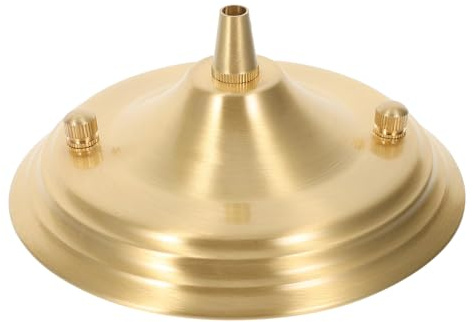 Gadpiparty Vintage Pure Copper Ceiling Canopy Plate with Lock Wire Cap Retro Ceiling Light Cover for Home Restaurant Bar Cafe Strong