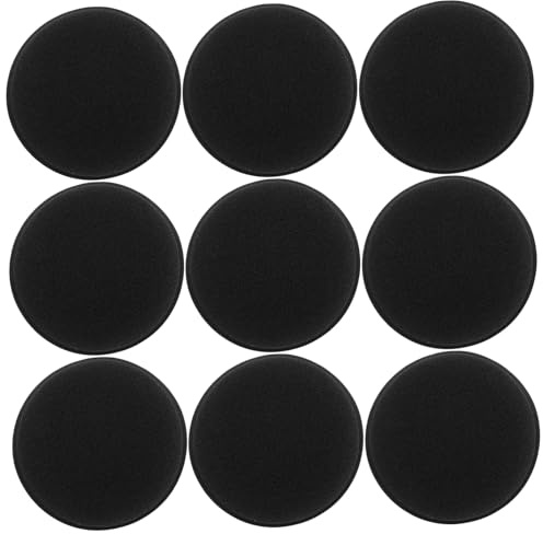 Garneck Esponjas para Encerar Coche Redondas 10 Unidades Negras Aplicadoras de Cera Microfibra Duraderas Pulido y Recubrimiento Vehículo Cuidado Exterior Automotor Uso Profesional