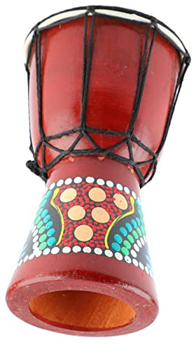 FAUOSWUK Handtrommel Djembe Percussion Instrument 7,9 Zoll Trommel mit Klarem Klang für Erwachsene Musikliebhaber