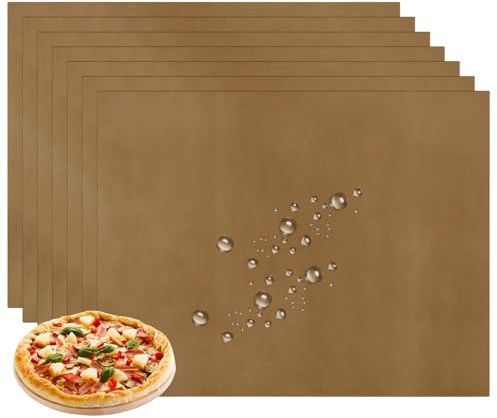 7 Stück Dauerbackfolie für Backblech, Backpapier wiederverwendbar, 40x30 cm Backmatte Set, hitzebeständig bis 260°C, für Backofen, Pizza und Teig