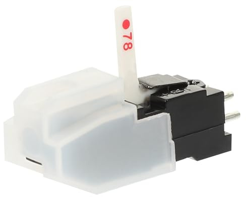 TEMPNAP Schallplattennadel Ersatz Doppelnadel Typ mit Starker Tracking Fähigkeit und Abs Material Kompatibel als Plattenspielernadel für Grammophonzubehör Weiß Zufällige Farbe