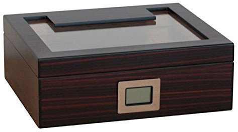 Lifestyle-Ambiente Luxus Humidorset digital Ebenholzfinish inkl Tastingbogen