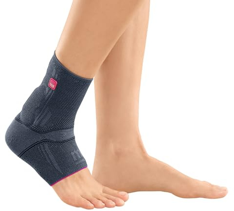 medi Achimed Achillessehnenbandage unisex – Knöchelbandage zur Entlastung der Ferse – Fußbandage beidseitig tragbar mit Komfortgestrick und Entlastungszone – Silber/Größe VI
