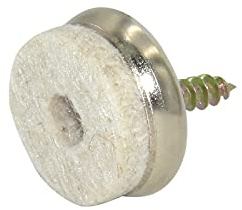 Flyshop Chair Leg Floor Protector Felt Gliders with Screw Slider Pads 8 Pieces Dia 22mm, 7/8