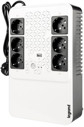 Legrand Onduleur Keor multiplug - 6 Prises 2P+T + disjoncteur - 600VA 360W - 15 Minutes