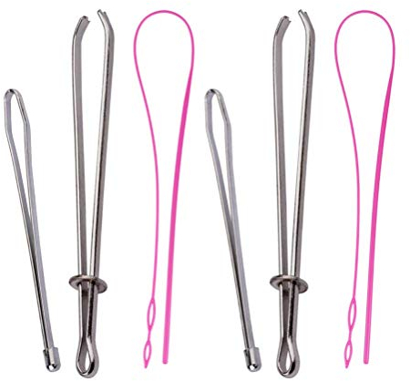 HEALLILY 2 Sätze Gummiband Einfädler Kordelzug Gummizug Elastisches Gummibänder Garn Reissverschlusshilfe DIY Nähnen Bastelbedarf Nähzubehör