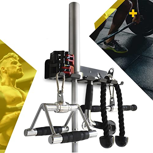 Wandhalterung für Hantelstange, 100 % Kohlenstoffstahl (fünf Stangen, Muskeltraining)