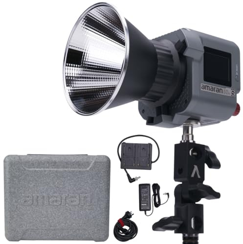 Aputure Amaran 60x S LED Video Light 65W, 2700K-6500K Bi-Color Bowens Mount Point-Source LED, CRI 96+, App Control Build in 9 Lighting FX