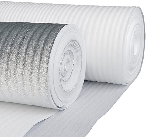 HARICSET Base Aislante Suelo Laminado Espuma de Polietileno 2 mm de Espesor Alta Densidad Recubierta con Película PE con Función de Barrera de Vapor para Suelos Laminados y Parqué(Size:1 * 20m)