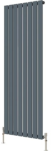 Radbliss Vertical Flat Panel Design Radiator 1600x544mm Anthracite Matt Grey Single Tall RAD Central Heating