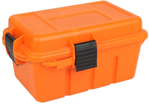 Prothens Munitionsbox Kunststoff Stapelbar Aufbewahrung Munitionskiste,Abschließbar,orange-24.97 * 17.22 * 12.45cm