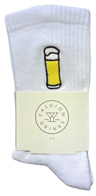 Fashion Drinks Kölsch Crew Socks Damen & Herren aus Bio Baumwolle bestickt (42-46)