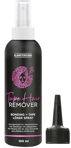 Tape Extensions Löser 100ml - Bondinglöser Entferner Remover mit Zitronenöl - Bonding Löser Lösemittel Spray für Echthaar Haarverlängerungen Hair, Perücken und Haarteile - Made in Germany