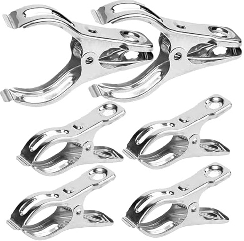 Pinzas de jardín, pinzas para invernadero, pinzas de jardín para jardinería, clips de jardinería de metal con acero inoxidable resistente y fuerte adherencia, red para