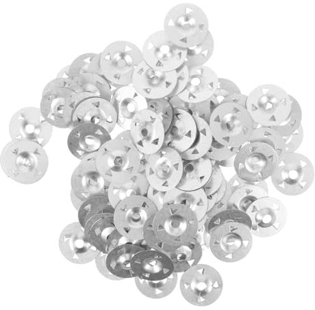 Arandelas Metálicas para Tableros de Espuma, 100 Piezas de Hierro Plata