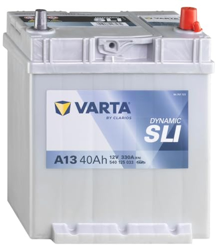 VARTA Automotive DYNAMIC SLI (A13) 12V 40Ah 330A - Nassbatterie KFZ mit Standardausstattung & ohne Start-Stopp System - Starterbatterie für einfachen Energiebedarf - Bleisäurebatterie wartungsfrei | Standardausstattung & ohne Start-Stopp System - Starterbatterie für einfachen Energiebedarf - Bleisäurebatterie wartungsfrei