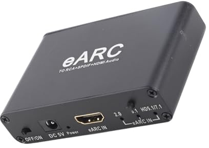 Tangxi EARC Audio Extractor, 24 -Bit 192 -kHz -HDMI -Bogen Zum Audio -Konverter Analog 3,5 Mm L/R Stereo, HDMI EARC/ARC Zum Optischen Audioadapter füR HDTV -Lautsprecherverstärker