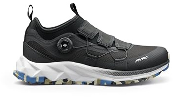 RevolutionRace Ease Walking Shoes für Herren, Wanderschuhe mit Fitgo-System, Black/Martini Olive, 43