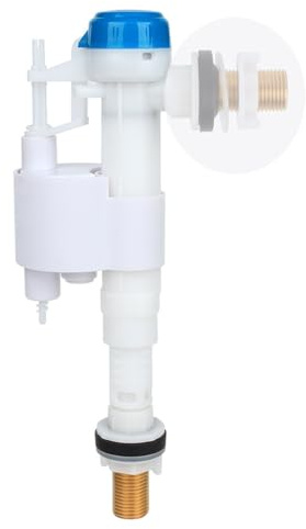 Premium Universal Toilet Fill Valve – Dual Inlet (Bottom/Side Entry) – Toilet Inlet Valve with 1/2 '' Brass Tail– Leak-Proof Design with Brass Threads & Rubber Seals – Fits 22-30cm Cisterns