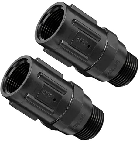 Pressure Regulator 2Pcs 3/4inch 25PSI Thread Plastic Regulator Valve Replacement Pressure Reducer for Irrigation System Gardening Irrigation Reducer System