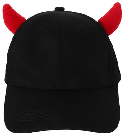 Holibanna Evil Horn Baseballkappe Unisex Stylische Baseballmütze mit Horn-Element Warm und Schützend für Outdoor Aktivitäten und Kostümpartys Schicke Kopfbedeckung für Herren und Damen