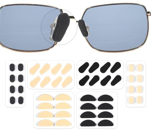 Yuomeaz Brillen Nasenpads, 24 Paar Schaumstoff-Nasenpads für Brillen Komfort, rutschfeste Nasenpads, Leichte Nasenpolster Ersatzpads, Sonnenbrillen