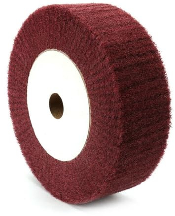 FUANA Disque de polissage à lamelles en fibre de nylon de 1,5 cm, disque abrasif non tissé, grain 320 pour enlever la rouille et le polissage de surface métallique, rouge/vert, 200 mm