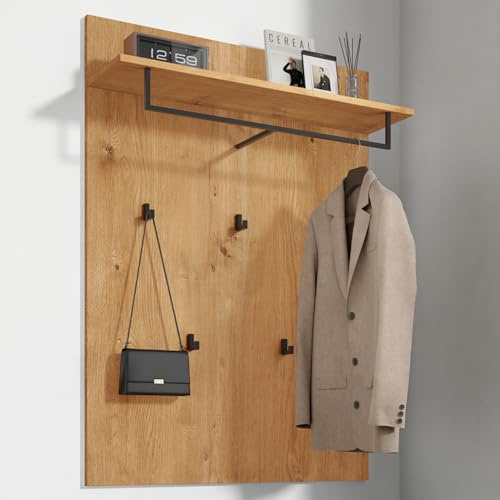 Mai & Mai Garderobenpaneel Wandgarderobe mit Ablage Kleiderstange