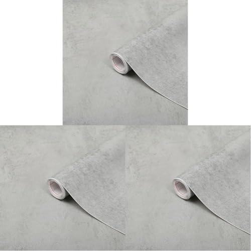 d-c-fix Möbel-Klebefolie Concrete, 45 cm x 2 m - abwaschbare und selbstklebende Deko-Folie für Küche, Schrank, Tisch & Fensterbank - modern & nachhaltig (Packung mit 3)