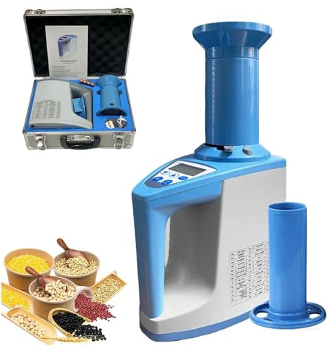 Misuratore Umidità per Cereali Digitale, Misuratore Umidità per Cereali Portatile, Misuratore Umidità per Cereali, Gamma 3-35%, ±0,5% Alta Precisione, per 35 Grani, Semi Caffè In Chicchi Riso Mais