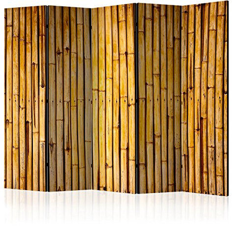 murando - Paravento Decorativo Bifacciale Marrone 225x172 XXL 5 Pannelli Divisori - Stampa su due Lati su Tela in TNT - Separe Divisorio per la Casa - Non Trasparente - Bambù f-B-0104-z-c