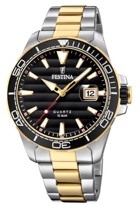 Festina HerrenArmbanduhr Analog Quarz Edelstahl F20362/2