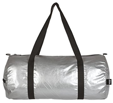 LOQI METALLIC Weekender - Reisetasche, 50 cm, 24.5 Liter, Matt Silver