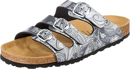 Lico BIOLINE LADY Damen Pantoletten, Mehrfarbig Anthrazit/ Anthrazit, 41 EU