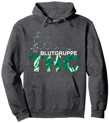 Blutgruppe THC Weed Gras Cannabis Kiffer Drogen Geschenkidee Pullover Hoodie