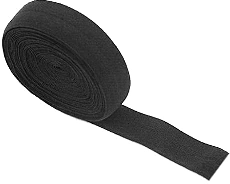 F Fityle 10m Elastikband Schwarz 2cm Breit, Gummiband Nähen, Elastic Band Breit, Elastic Band für Hosengummi DIY Handwerk, Elastic Flat Bias Binding Tape für DIY Nähen Gürtel Ärmelbündchen, Schwarz
