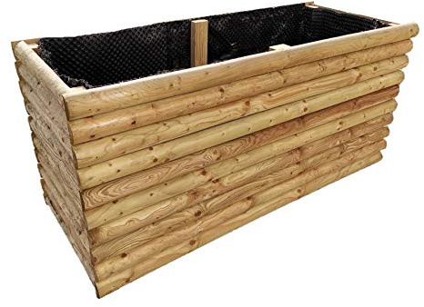 Gartenwelt Riegelsberger Hochbeet XXL 220x100 cm Kiefernholz imprägniert | Höhe 90 cm | Als Gemüsebeet, Kräuterbeet oder Frühbeet, inkl. Noppenfolie, wetterfest und langlebig