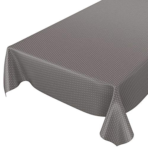 ANRO Tischdecke Wachstuch abwaschbar Wachstuchtischdecke Wachstischdecke Modernity Dunkelgrau wasserabweisend Gartentischdecke Meterware pflegeleicht Lotuseffekt 100x140cm