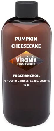 Pumpkin Cheesecake Fragrance Oil (16 oz Bottle) for Candle Making, Soap Making, Tart Making, Room Sprays, Lotions, Car Fresheners, Slime, Bath Bombs, Warmers…