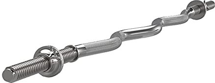 GEREP Hantelstange Kurzhantelstange Langhantelstange Gewichtheberstange für Workout Sicheres Fitness Kraft Training, Silber/B / 150cm